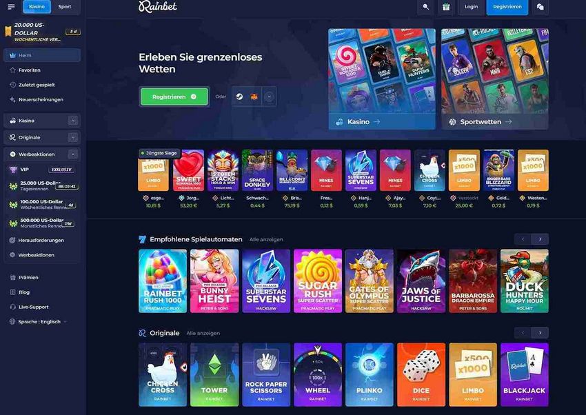 Rainbet Casino site review 2026